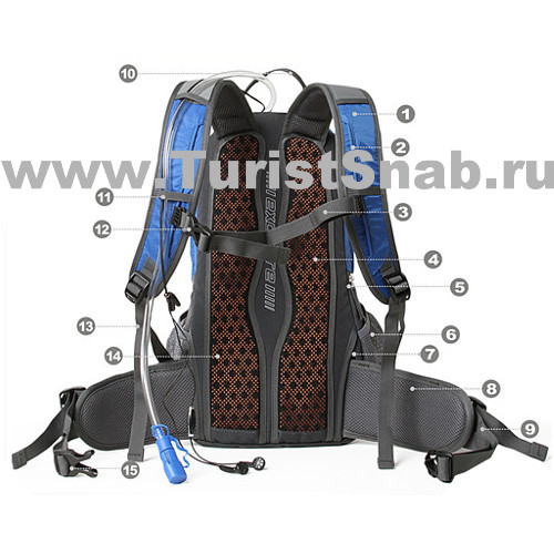 Рюкзак для туризма Pentagram (20L) — имеет крепление для гидратора