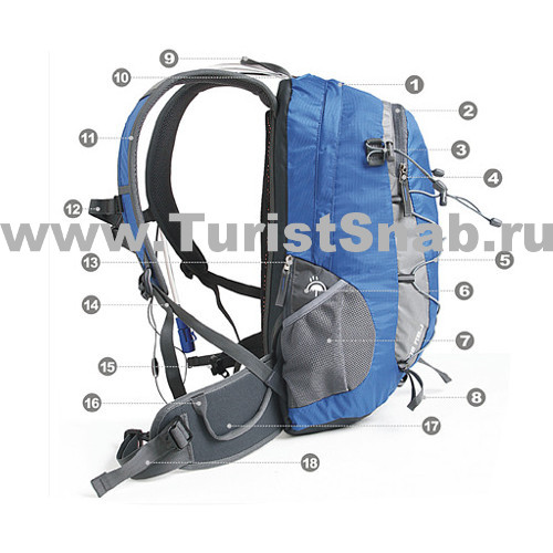 Рюкзак для туризма Pentagram (20L) — имеет боковые карманы и удобные лямки